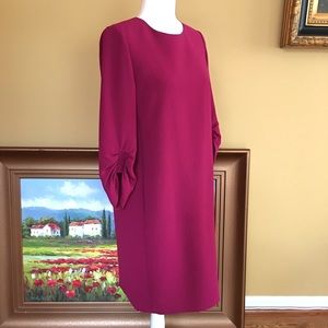 Lafayette 148 Erland Ruched-Sleeve Sheath Dress